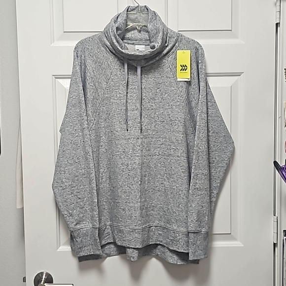 ✨️NWT~All in Motion Funnel Neck Tunic Super Soft Sweatshirt w/Pockets Size XL - Picture 1 of 16